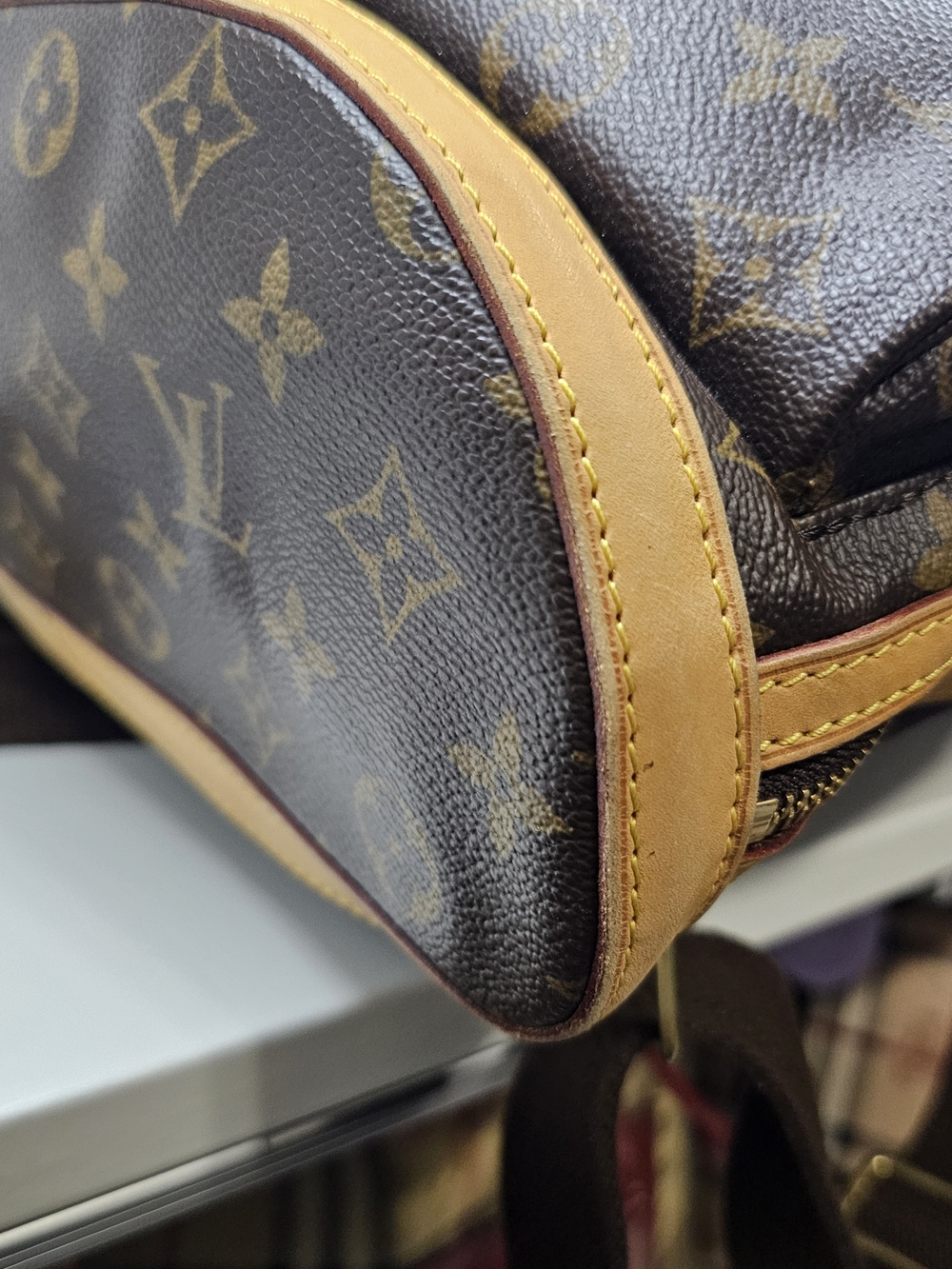 Louis Vuitton Monogram Bosphore Canvas Backpack in Brown and Tan - Picture 11 of 15